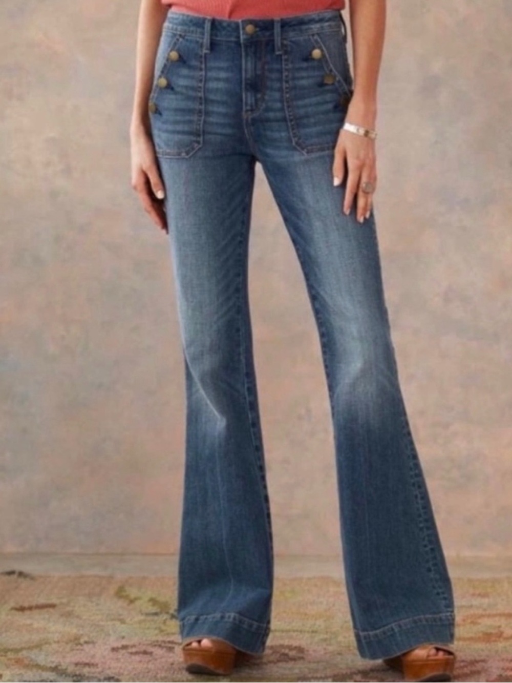 Driftwood Farrah Melrose Flare Jeans Size 32 Bell Bottom Retro
Blue Festival